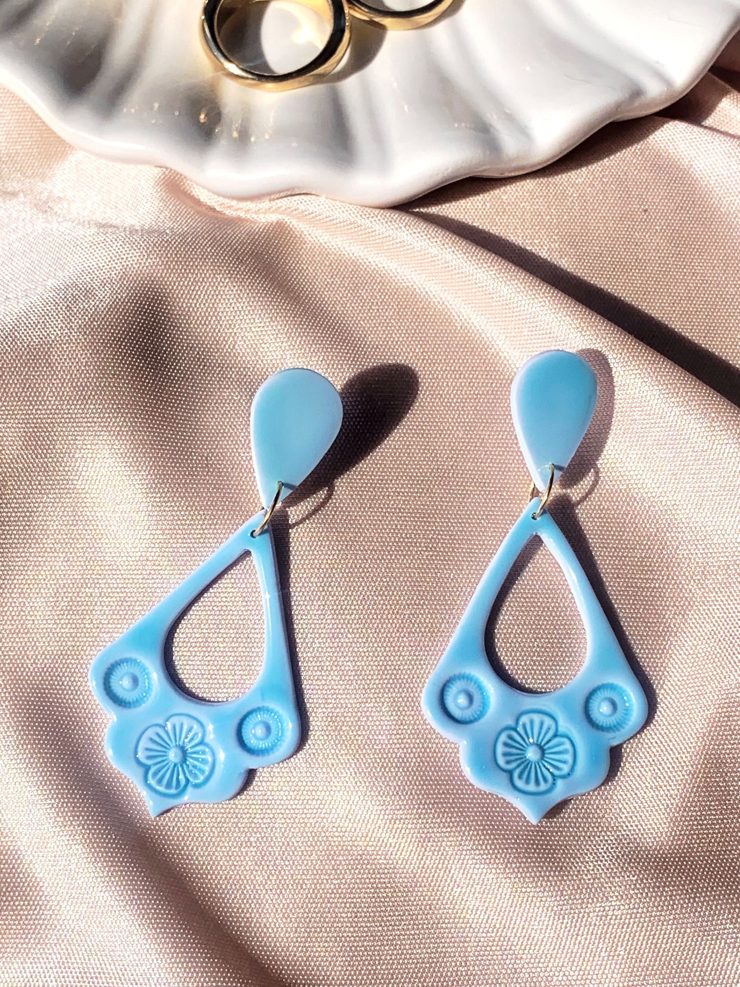 The Roberta Earrings in Sky Blue