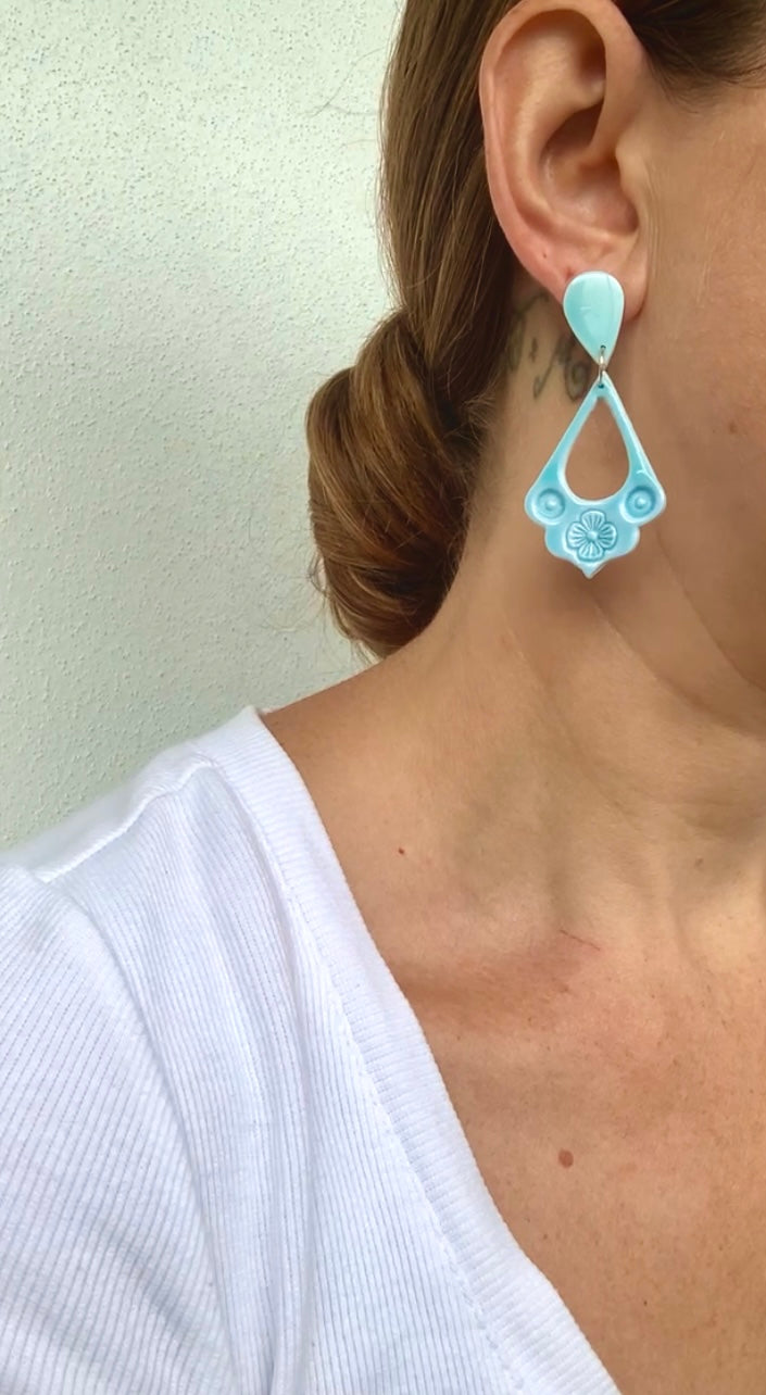 The Roberta Earrings in Sky Blue