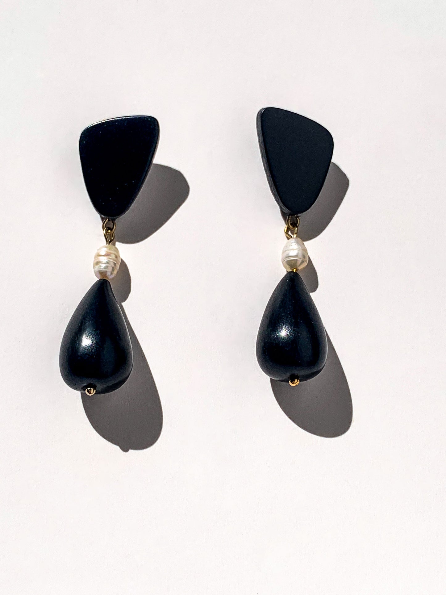 The Maria Earrings in Midnight Black