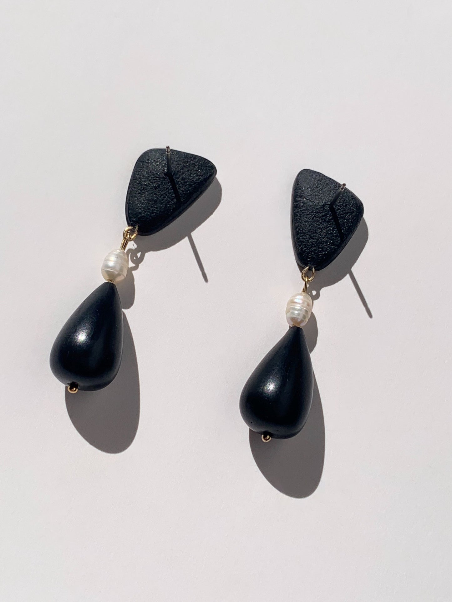 The Maria Earrings in Midnight Black