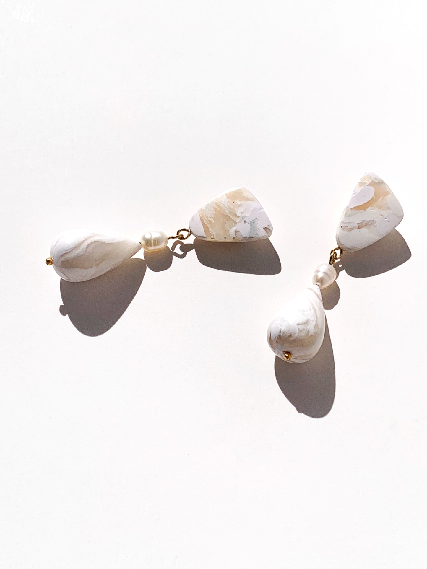 The Maria Earrings in marble