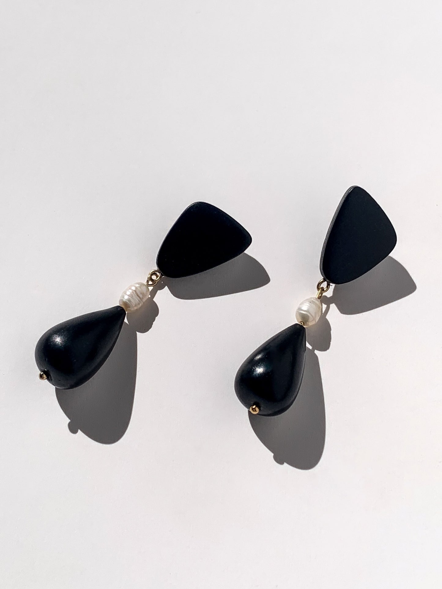 The Maria Earrings in Midnight Black